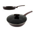 Brown Inoble 28cm|11" Frying Pan & Wok & Lid SET