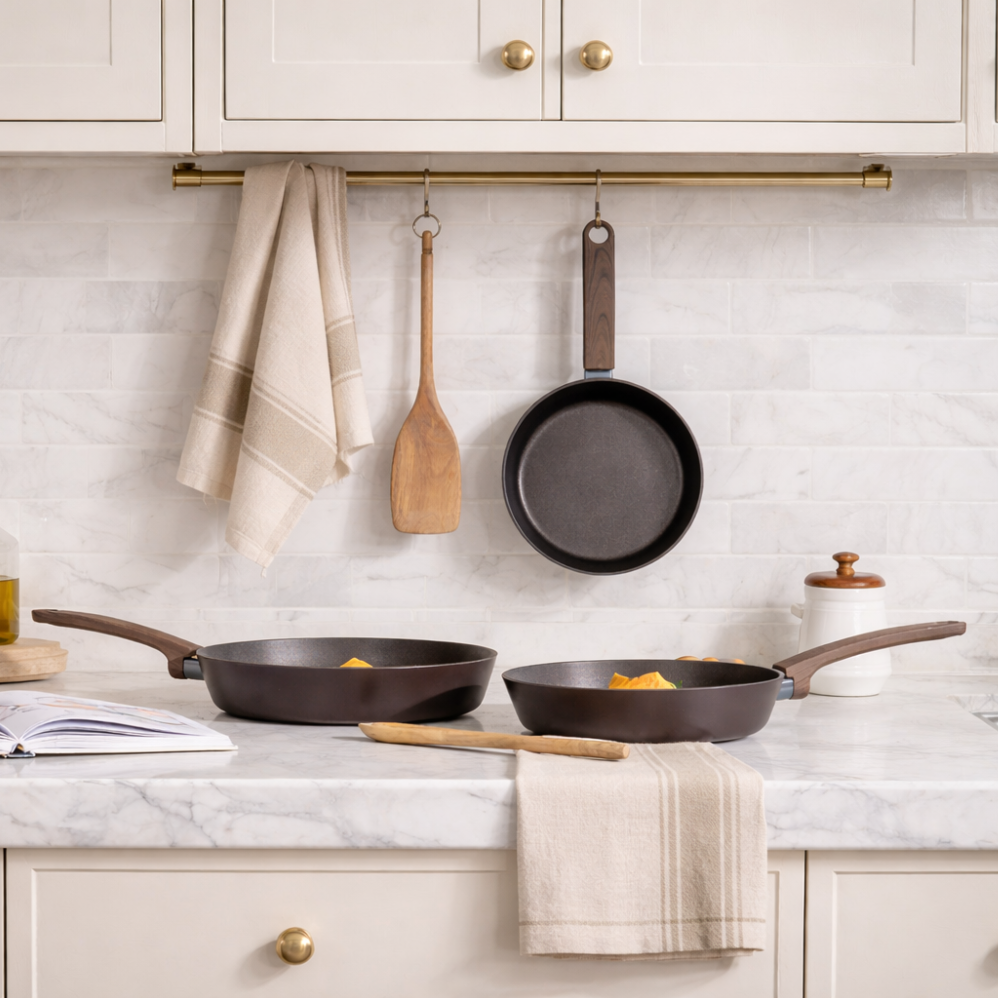 Brown Inoble 24cm|10" & 28cm|11" Frying Pan SET