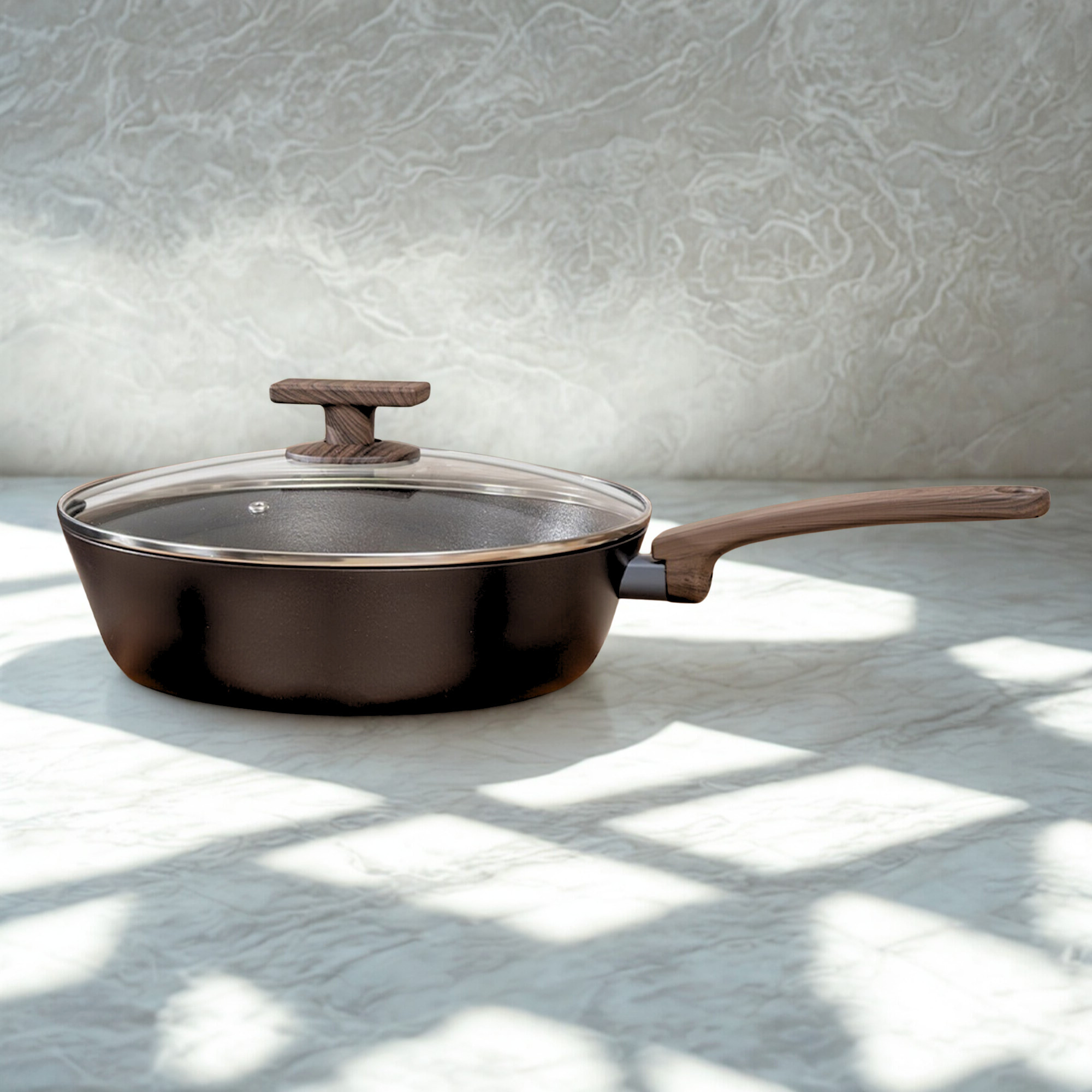 Brown Inoble Nonstick Wok 28cm|11"