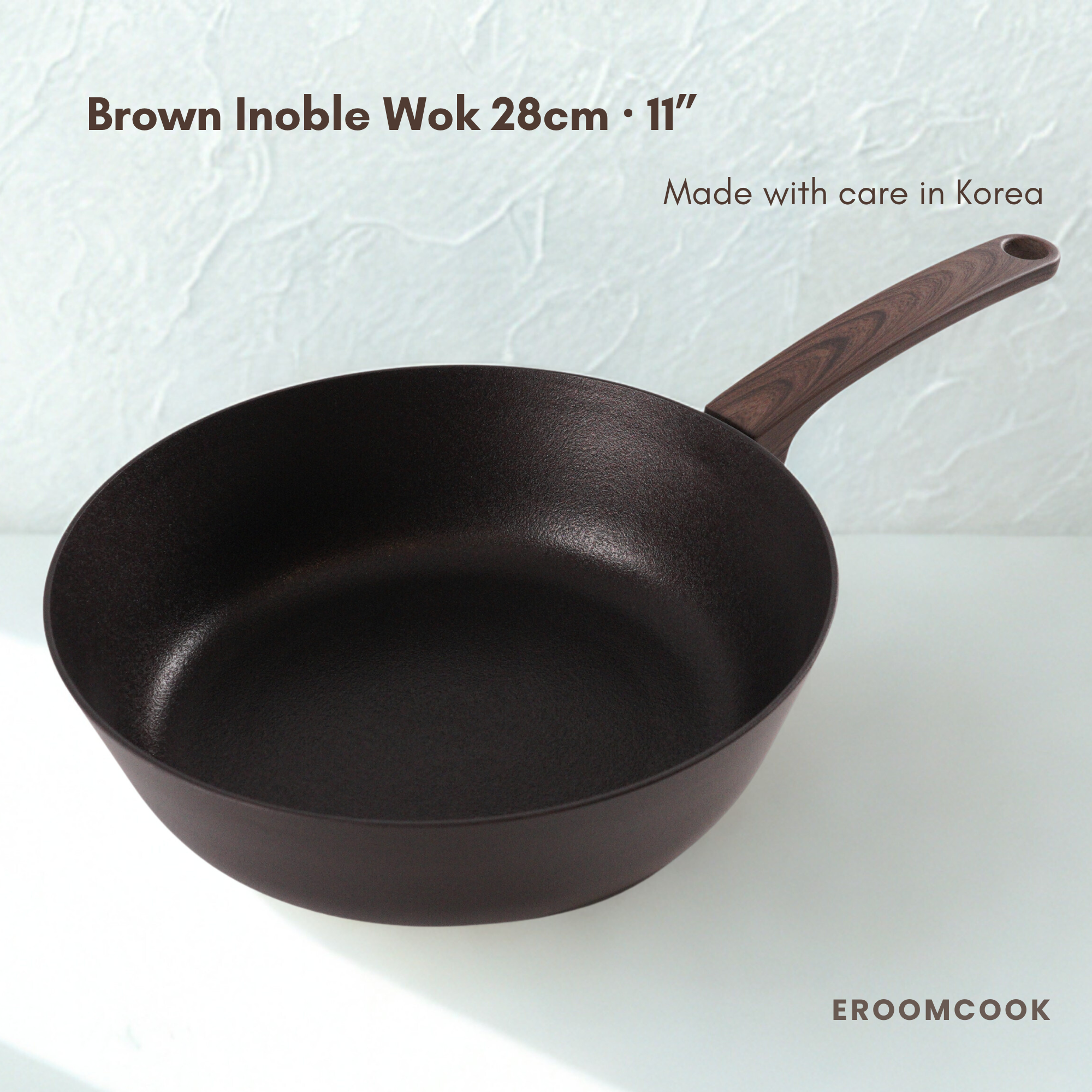 Brown Inoble 28cm|11" Frying Pan & Wok & Lid SET