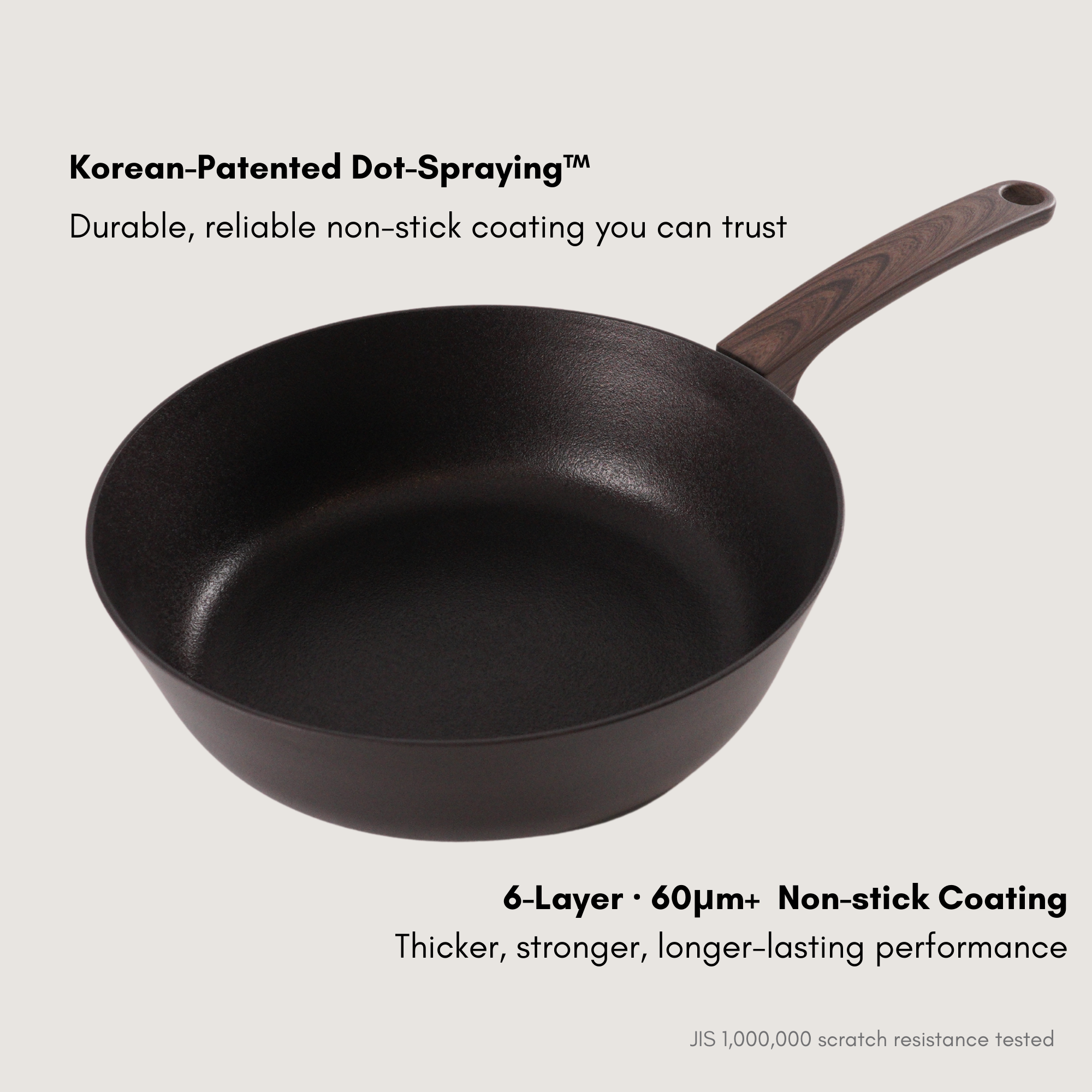 Brown Inoble Nonstick Wok 28cm|11"