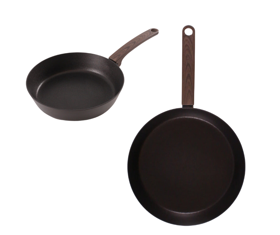 Brown Inoble 24cm|10" & 28cm|11" Frying Pan SET